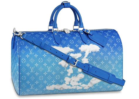 louis vuitton keepall blue.